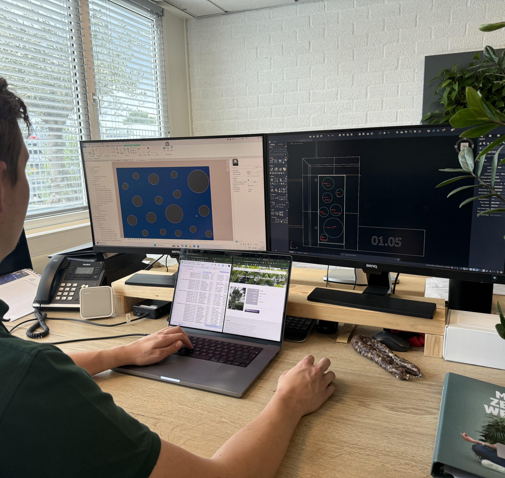 Technische uitwerking voor interieurbeplanting